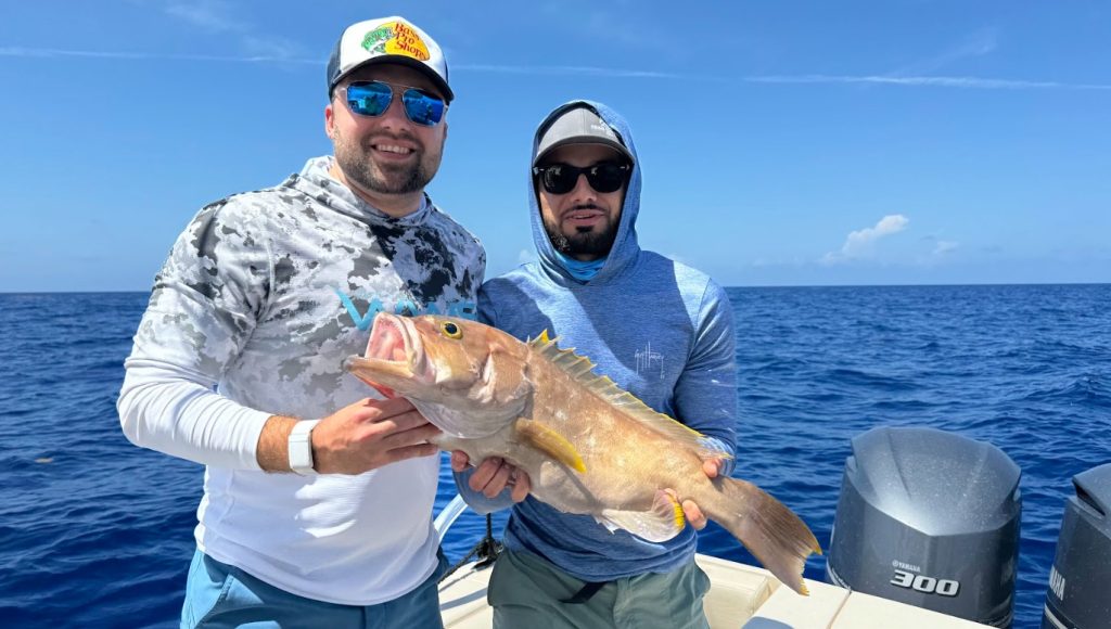 Blue Skies Charter vessel on a guided fishing trip off the Florida coast